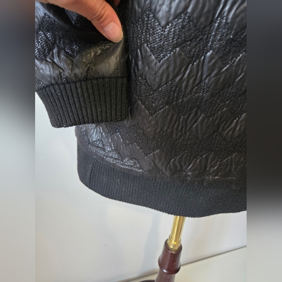 NUMPH ANTHROPOLOGIE Black Quilted Chevron Jacket. Size Small - Picture 7 of 12